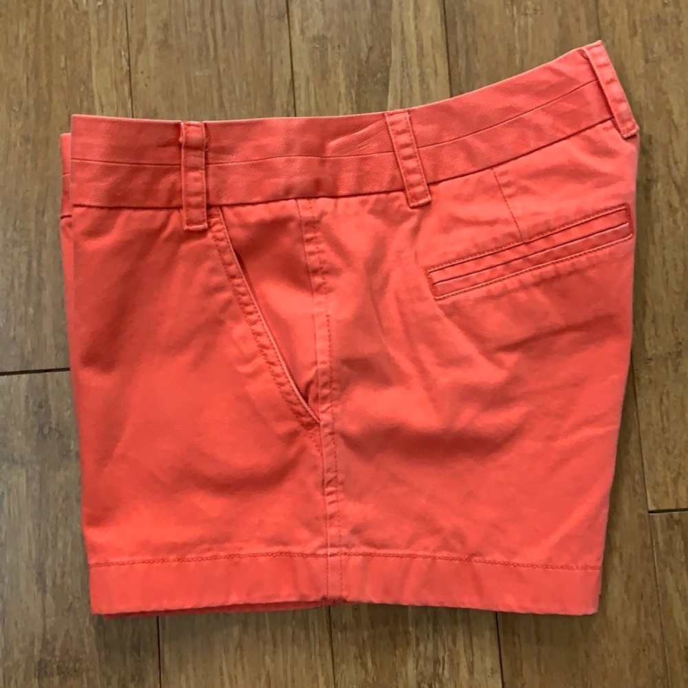 JCREW 3” Orange Chino Shorts sz 2